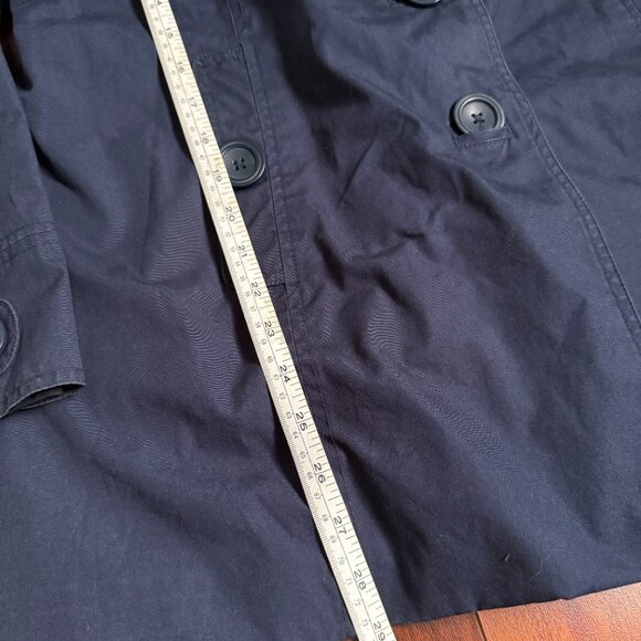 LL Bean Womens Hooded Lightweight Jacket Navy Blue Sz Lg - Picture 3 of 7